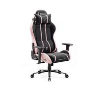 Diablo Chaise Gaming Ergonomique Tissu Respirant Fauteuil Gamer réglable Dossier inclinable 140 degrés accoudoirs 3D Soutien Lombaire Bureau Confortable Robuste Jusqu’à 140 kg Akira Pink