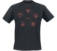 Diablo 4 - Icônes des Classes Homme T-Shirt Manches Courtes Noir M