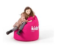 Diablo Pouf Poire Beanbag pour Enfants Pouf avec Kremplina Fauteuil de Jeu avec des Perles Polyester 110 x 80 x 80 cm (Rose)