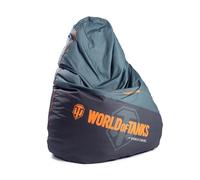 Diablo Pouf Poire Gaming XXL World of Tanks | Beanbag, Pouf avec Remplissage | pour Adultes et Enfants, Salon | avec des Perles EPS, Polyester, 110 cm x 100 cm