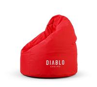 Diablo Pouf pour Enfant Craft Edition Siège Ergonomique Rempli de granulés Cordura Durable Imperméable Léger et Compact Motif de Jeu Dimensions 80 x 110 x 80 cm Rouge