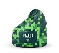 Diablo Pouf pour Enfant Craft Edition Siège Ergonomique Rempli de granulés Cordura Durable Imperméable Léger et Compact Motif de Jeu Dimensions 80 x 110 x 80 cm Craft Edition
