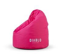 Diablo Pouf pour Enfant Craft Edition Siège Ergonomique Rempli de granulés Cordura Durable Imperméable Léger et Compact Motif de Jeu Dimensions 80 x 110 x 80 cm Rose
