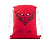 DIABLO Sports School Bag Backpack | Side Zip Pocket for Gamer with Diablo Chairs Logo | Red