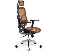 Diablo V-Basic Office Ergonomic Chair Executive Chair Mesh Adjustable Armrests Height Adjustable, Color : Noir-Orange