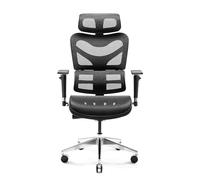 Diablo V-Commander Chaise de Bureau Ergonomique Accoudoirs 3D Soutien Lombaire Appuie-tête Siège Réglables Tissu de Filet Capacité de Charge Jusqu'à 200 KG (Noir)