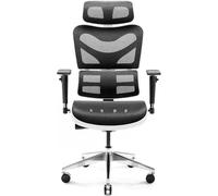 Diablo V-Commander Office Ergonomic Chair Executive Chair 3D Armrest Lumbar Support Adjustable Headrest and Seat Mesh White-Black