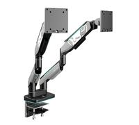 Diablo X-Arm double support d'écran Support d'écran LED RGB Bras d'écran 17-49 pouces Gris