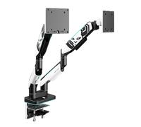 Diablo X-Arm Support d'écran double Support d'écran LED RGB Bras d'écran 17-49 pouces blanc