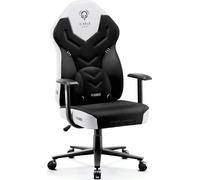 Diablo X-Gamer 2.0 Gaming Chair Office Chair Fabric Cover Ergonomic Design Lumbar Cushion Black and White