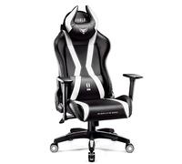Diablo X-Horn Chaise Gaming Siege Fauteuil Bureau Accoudoirs 3D Design Ergonomique Oreiller Cou Coussin Lombaire Skaï Fonction d'inclinaison Noir-Blanc King (XL)