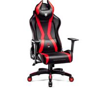 Diablo X-Horn Gaming Chair Office Chair 3D Armrests Ergonomic Design Neck/Lumbar Cushion Imitation Leather Rocking Function King Size Black/Red