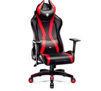 Diablo X-Horn Gaming Chair Office Chair 3D Armrests Ergonomic Design Neck/Lumbar Cushion Imitation Leather Rocking Function Normal Size Black/Red
