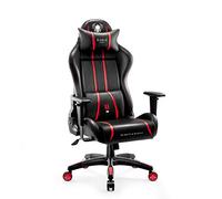 Diablo X-One 2.0 Chaise De Gaming Gamer Fauteuil Siege De Bureau Accoudoirs Réglables Design Ergonomique Cou/Coussin Lombaire Rouge Normal (L)