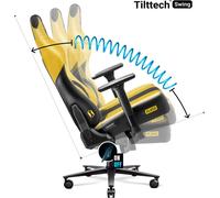 Diablo X-Player Gaming Chair Office Chair Fabric 3D Armrests Ergonomic Design Neck/Lumbar Cushion Dark sunflower/yellow Normal L