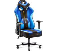 Diablo Fauteuil Gaming Tissu X-Player 2.0 - Chaise Gamer avec Accoudoirs 3D - Coussin Cervical/Lombaire Fonction Basculement - Chaise Bureau Gaming 150 kg - Chaise Gaming Ergonomique - Normal (L)