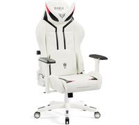 Diablo X- Ray Gaming Armchair Office Armrests 4D Ergonomic Design Imitation Leather Perforation Rocking Function Normal Size White-Black