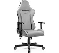 Diablo X-ST4RTER Chaise de jeu Chaise de bureau Chaise PC Housse ergonomique en tissu Accoudoirs en 2D Mécanisme de basculement, Couleur : Gris