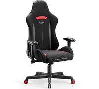 Diablo Chaise Gaming X-Starter | Fauteuil Gamer Siege de Bureau Ergonomique Revêtement en Tissu, Accoudoirs Réglables, Mécanisme D'inclinaison | Chaise Ergonomique, Siège Gaming | Noir