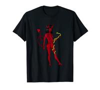 Diablotin Satan Demon Cornes Queue Cœur Venomous Serpent T-Shirt