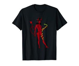 Diablotin Satan Demon Cornes Queue Cœur Venomous Serpent T-Shirt