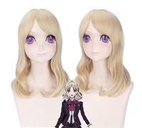 DIABOLIK LOVERS Komori Yui perruques moyenne longue bouclée Cosplay perruque pour les femmes résistant à la chaleur cheveux synthétiques pour Anime fête Blon