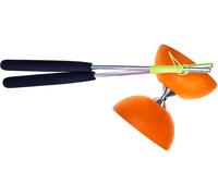 Diabolo En Caoutchouc Acrobat Avec Bâtons En Aluminium - Orange
