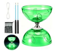 Diabolo LED avec roulement à billes, 4,5 mm DiaBolo - Avec roulement à billes - Triple rangement - Jouet de jonglage avec balles de jonglage - Balles de jonglage pour enfants pour débutants et
