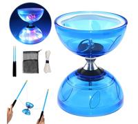 Diabolo LED avec roulement à billes, Diabolo Freiläufer de 4,5 mm avec triple roulement à billes, Set de jeu de jonglage Diablo avec balles de jonglage, Balles de jonglage pour enfants débutants et