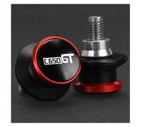 Diabolos Béquille de Stand Diabolo Moto pour C650 GT C650GT 2011-2017 Vis De Béquille De Moto 8 Mm Supports De Bras Oscillant(Rouge)