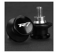 Diabolos Béquille de Stand Diabolo Moto pour Yamaha YZF R7 YZFR7 2021-2024 Vis De Béquille Et Supports De Bras Oscillant De 6 Mm(Le Noir,with Logo)