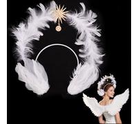 Diadème ange auréole blanc, costume d'ange pour Halloween, costumes d'ange, de diable et de fée pour femmes, diadème, pour costume d'anges, pour Halloween, carnaval, cosplay, fête costumée, théâtre