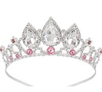 Diadème bandeau couronne de princesse Raiponce avec strass en cristal pour filles pour bal de fin d'année, Halloween, anniversaire, fête costumée cosplay, M, Strass Cristal Métal