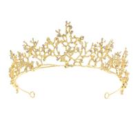 Diadème Baroque Couronne de Reine Dorée Libellule Cristaux