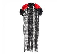 Boland - 97064 - Serre-tête La Rose de The Dead Noir/Rouge