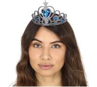 DIADÈME COURONNE PRINCESSE GEMMES BLEUES TOPAZE