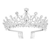 - Diadème cristal et strass avec peigne pour mariage