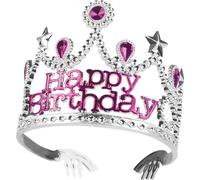 Diadème d'anniversaire en argent pour fille