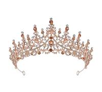 Diadème d'anniversaire pour femmes - Couronne de princesse avec écharpe, serre-tête en strass vert et or, accessoire capillaire pour reine d'anniversaire | Tenue de fête pour anniversaire, célébration