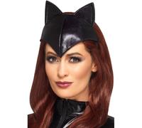 Diadème De Chatte Noire Faux Cuir (Taille Unique Femme)