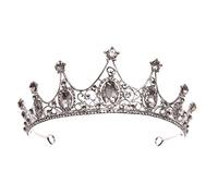 Diadème de couronne pour cheveux pour femmes baroque couronne en cristal diadème vintage strass couronnes diadèmes bandeaux bandeaux accessoires de cheveux de mariée bijoux de mode (couleur : b blanc)