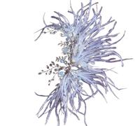 Diadème de luxe blanc à plumes cristal accessoire de cheveux pour mariée et événement mariage bandeau alliage femmes cheveux ornement