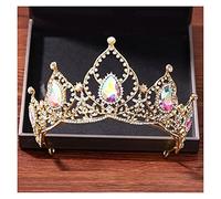 Diadème de mariée en cristal Accessoires de cheveux de mariage Couronne Diadèmes et couronnes de mariée dorés Bijoux de cheveux Diadème de mariage en or