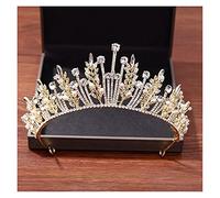 Diadème de mariée en cristal Accessoires de cheveux de mariage Couronne Diadèmes et couronnes de mariée dorés Bijoux de cheveux Diadème de mariage en or