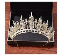 Diadème de mariée en cristal Accessoires de cheveux de mariage Couronne Diadèmes et couronnes de mariée dorés Bijoux de cheveux Diadème de mariage en or