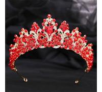 Diadème De Mariée Fait Main En Perles De Cristal - Diadème De Concours De Beauté En Strass, Coiffure Florale, Accessoires De Cheveux Pour Mariage