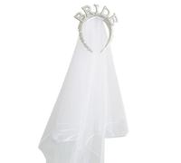 Diadème de mariée pour mariage, bandeau de mariée avec voile de perles | Mariée à être bandeau avec voile | Serre-tête élégant en perles pour mariée, enterrement de vie de jeune fille
