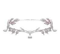Diadème de princesse elfe, bijoux de tête for femmes, 1 pièce, coiffe de fée, bandeau à la mode, couronne, style ethnique, cœur, front, bandeau de cheveux doux et élégant, accessoire de cosplay