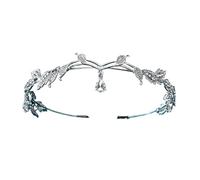 Diadème de princesse elfe, bijoux de tête for femmes, 1 pièce, coiffe de fée, bandeau, couronne, couvre-chef réglable, rétro, rond, princesse, mariage, jeu de rôle, fête, bal, cosplay, accessoire(Silv