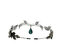 Diadème de princesse elfe, bijoux de tête for femmes, 1 pièce, coiffe de fée, bandeau, couronne, couvre-chef réglable, rétro, rond, princesse, mariage, jeu de rôle, fête, bal, cosplay, accessoire(Gree